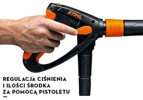 Regulacja ciśnienia za pomocą uchwytu 